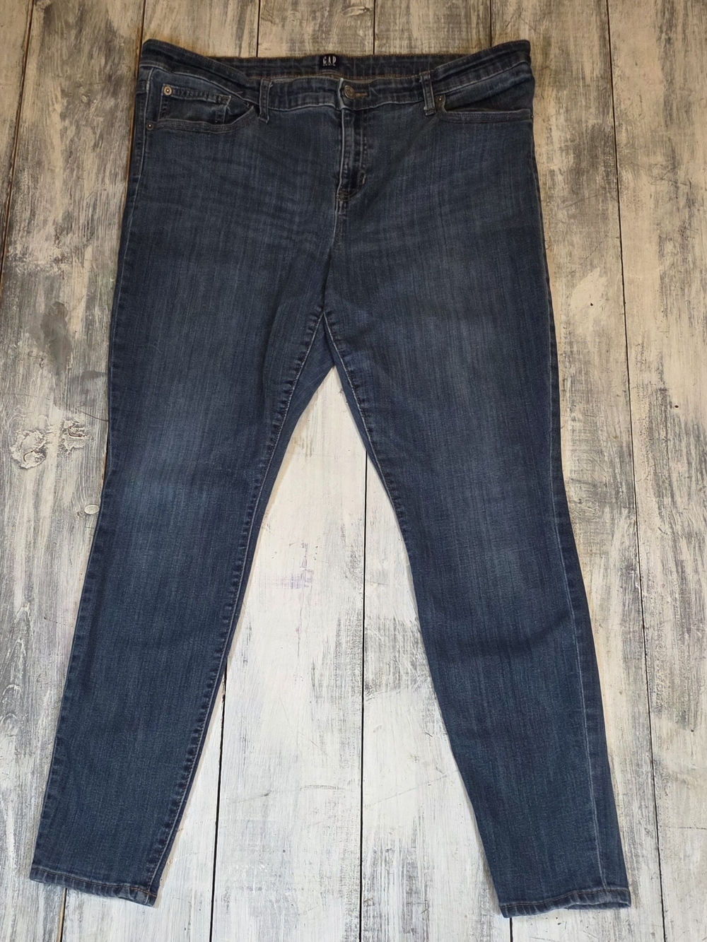 GAP Women's Dark Indigo Skinny Jeans sz 34 Regular Legging